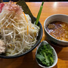 Tsukemen Shiroboshi - 海老醤坦々つけ麺紅AKA1100円+大盛100円+温野菜100円+パクチー100円