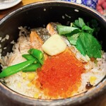 Uosakaba Futatsume - 鮭といくらととうもろこしの釜飯