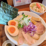 自家製麺 ラーメン創房 忠虎 - 試し冷やし塩　全部のせ