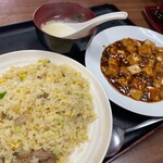 Umino Utage - 今回オーダーの焼豚チャーハンとミニ麻婆豆腐