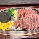 Nikunoresutoran Nakatsuru - 黒毛和牛赤身ステーキセット　肉はカット依頼