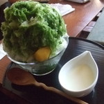 茶遊亭 - 八女抹茶金時みるく付　850円