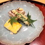 Isoda - 千葉のカマス、トウモロコシの天ぷら