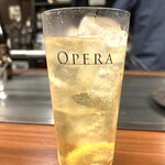 OPERA - グラスに店名が入ってました(^^)