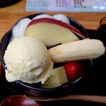 瓢たん - クリーム白玉あんみつ：650円