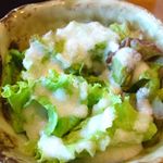 玉ねぎのドレッシングのサラダx