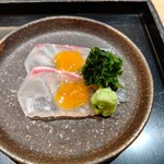 鮨みなと - いばら蟹の内子と青のり・わさびで