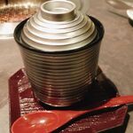 西中州焼肉 きらく - 九条ネギとズワイのテールスープ