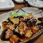 居酒屋やま都 - なすの辛味噌炒め