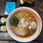 麺工房 しゅはり屋 - 辛い煮干しらーめん[太麺へ変更]