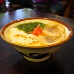 よしもと食堂 - 自家製とうふアーサそば＋自家製チャーシュー