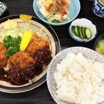 ささ乃木 - ささ乃木　「ひれかつ定食」900円＆「冷奴」300円