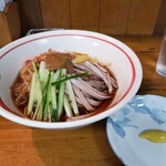 中華朋絢 - 胡麻ダレ味の、冷やし中華　中　850円　カラシ付き!