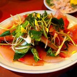 トラストアーチャー テンシン - カンパチと夏野菜のカルパッチョ