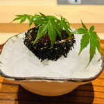 おにく 花柳 - ◆紫雲丹（北海道）のコンソメジュレがけ