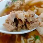 喜多方ラーメン 天高盛 - 刻まれたチャーシュー