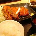 新宿さぼてん - ロースカツ定食＋メンチカツ