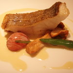 エル ブランシュ - アイナメとジロル茸　オマール海老ソース