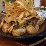 楽 - 料理写真:やきおにぎり＆ゴボウの唐揚げ