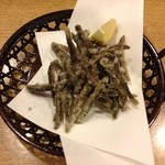 春のお店 - どじょう唐揚げ