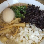 麺屋 周 - 中華そば+岩のり、きざみ玉ねぎ、味玉TP。