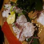 焼鳥・元気 - 鱧のあぶりとタコの刺身