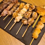 Sumibiyaki Hitotema - 四恩鶏の焼きとり１０本盛り