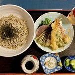 蕎麦五楽亭 - 「ぶっかけそば」@1200  味変用の甘酢付き