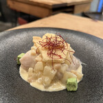 和フレンチバル村塾 - スズキの酒蒸し〜わさびバターと共に〜