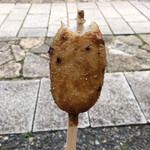 かなめ屋 - 五平餅。香りに負けて、一口いってからの一枚。