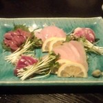 鶏刺し！たまりません！