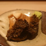 鮨 しみづ - 玄界灘黒鮑アップ