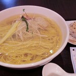 麺屋海神 - あら炊き塩ラーメン+へしこ焼きおにぎり950円
