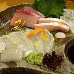 旬味ひげ - 2013.3天然ぶりと平目きずしをハーフ＆ハーフで