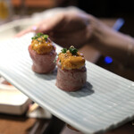 焼肉ぽんが - ウニのせ肉軍艦