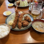 とんかつ大関 - ミックス定食2400円