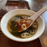 宝来軒 - 中華丼のスープ