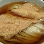 極浄うどん うだま - 2013.4きつねひやかけに昆布と温玉をトッピング