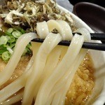 極浄うどん うだま - 2013.4きつねひやかけに昆布と温玉をトッピング