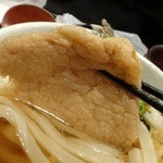 極浄うどん うだま - 2013.4きつねひやかけに昆布と温玉をトッピング