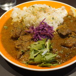 カリカリスパイス - ２種盛りカレー　1,600円　ジンジャーチキン、ハーブポーク