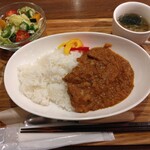 野菜とさかな - サバカレー　サラダとスープ付　1100円
