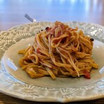 La Stalla - よく噛んで麺の甘みを引き出しましょう。