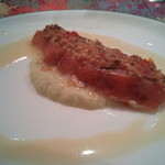 日和庵 - 円を描くソースは、白ワイン風味のバターソース