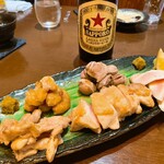 TORITATSU - 鶏鉄板焼き5種盛り