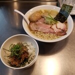 ボニートスープヌードルライク - 8周年らーめん＋鰹のなめろう丼