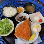 潮騒料理　哉介 - アジフライ御膳(1,750円)