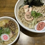 生姜醤油専門 我武者羅 - ■【限定】しそ昆布和え梅生姜つけ麺¥1,200