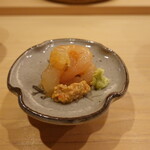 すし処 睦月 - 甘海老漬け、ワタ