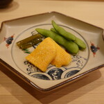 すし処 睦月 - 明太子平貝、花わさび、枝豆